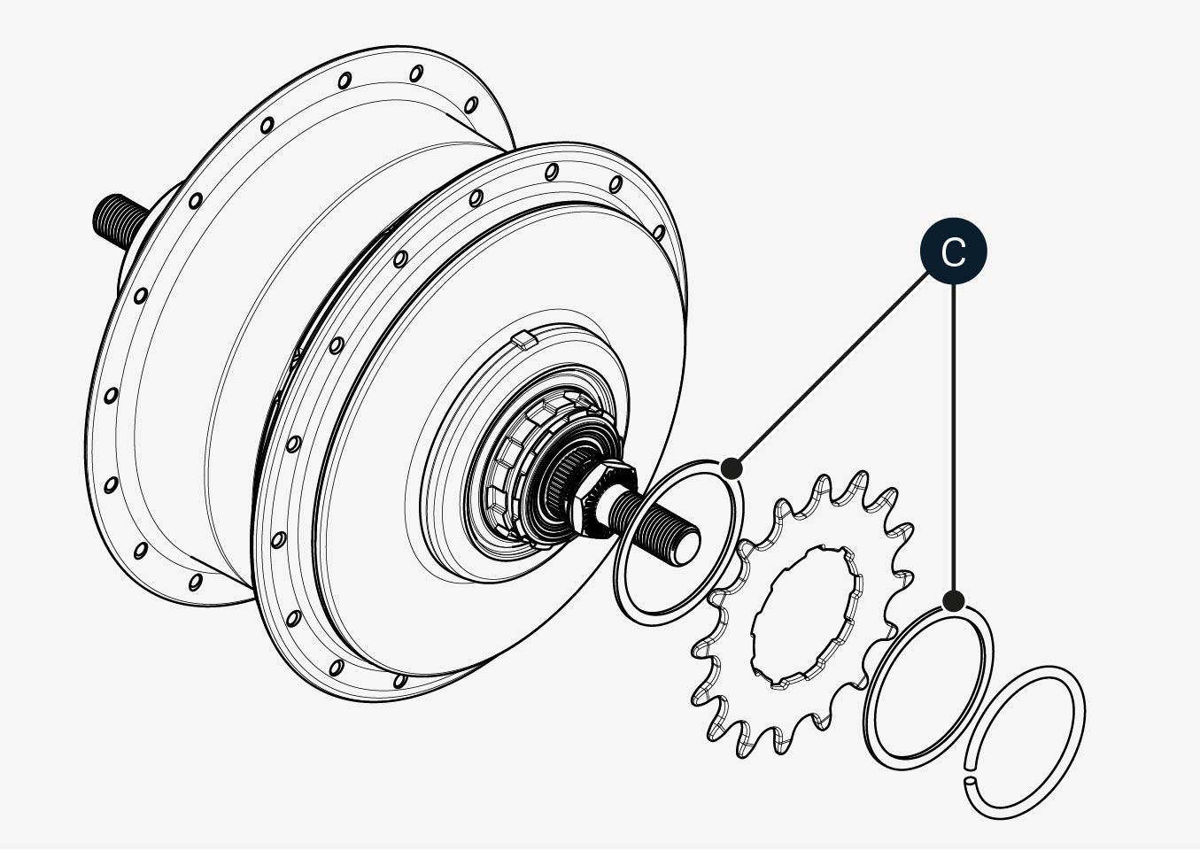 How to assemble the sprocket on a hub enviolo Help Center