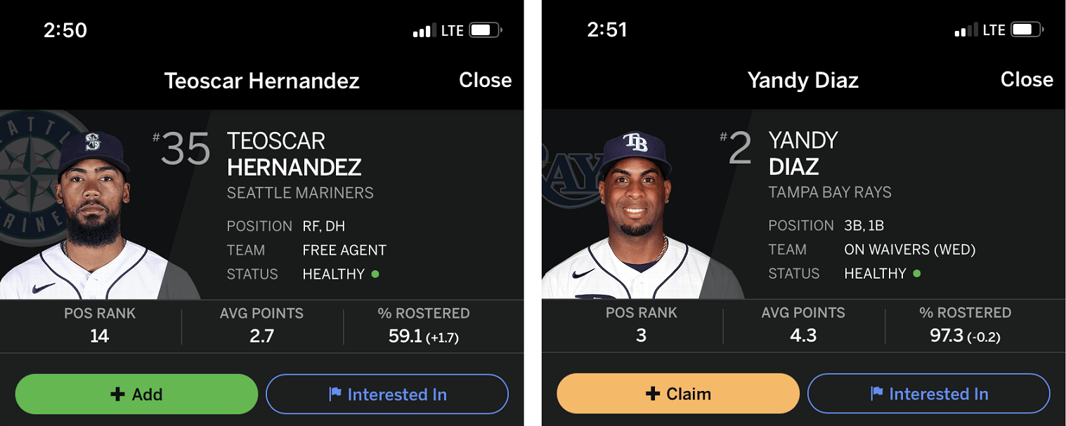 Claim a Player on the ESPN Fantasy App ESPN Fan Support