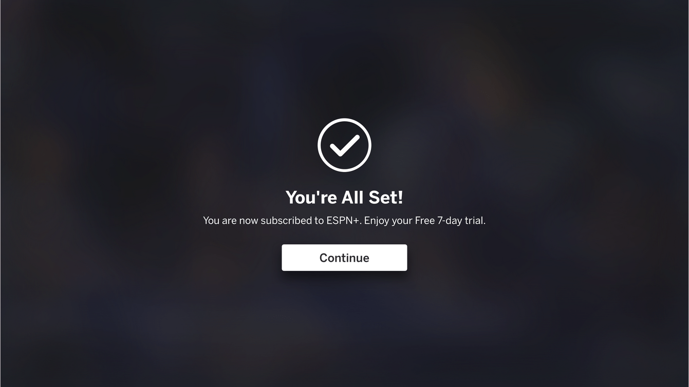 Authentication on LG TVs ESPN Fan Support