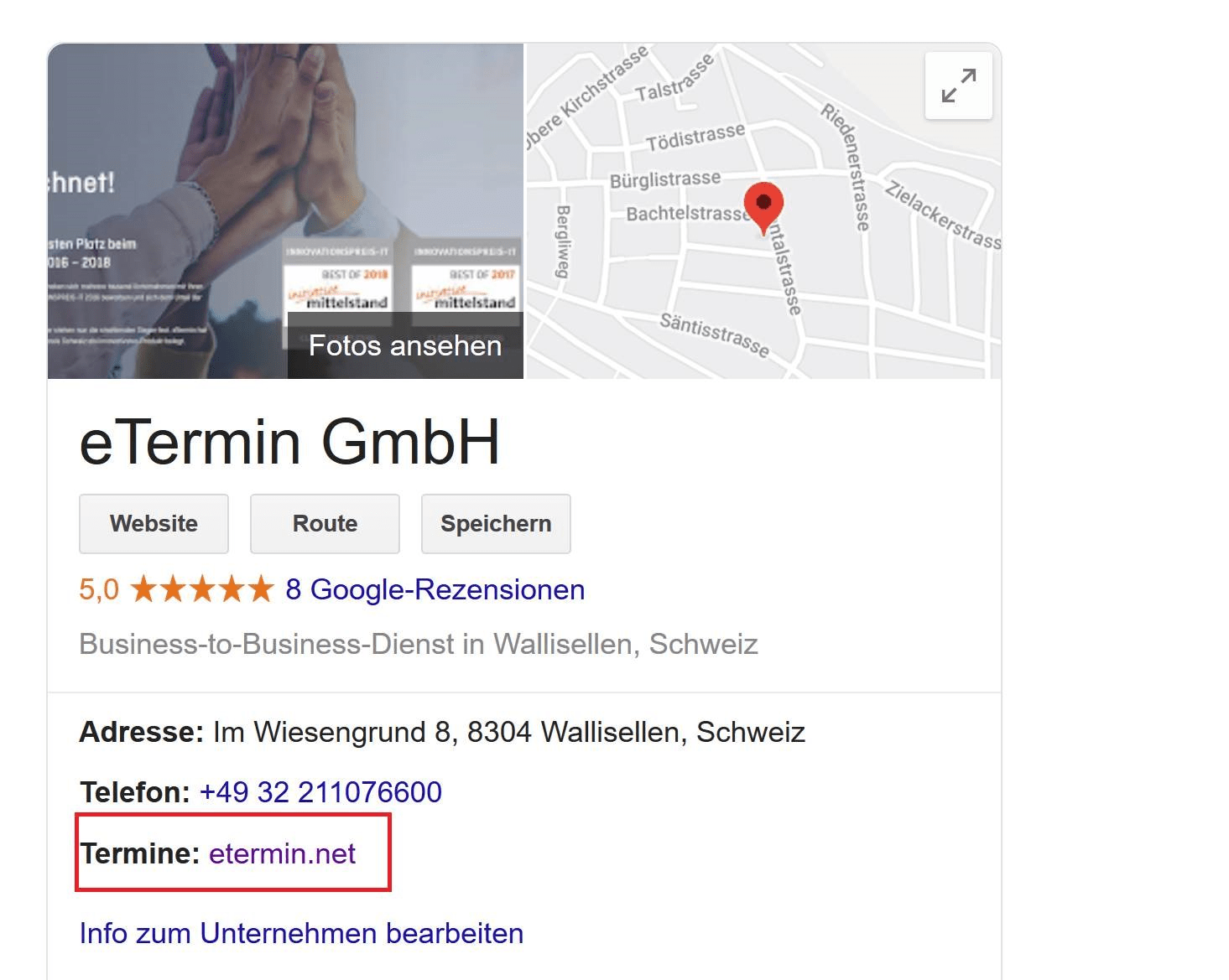 Google Maps Einbindung Einbindung der Online Terminbuchungsseite auf Google My Business und