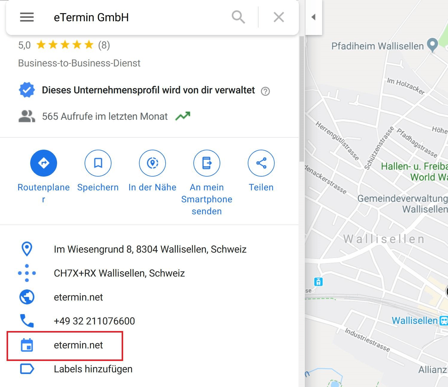 Google Maps Einbindung Einbindung der Online Terminbuchungsseite auf Google My Business und