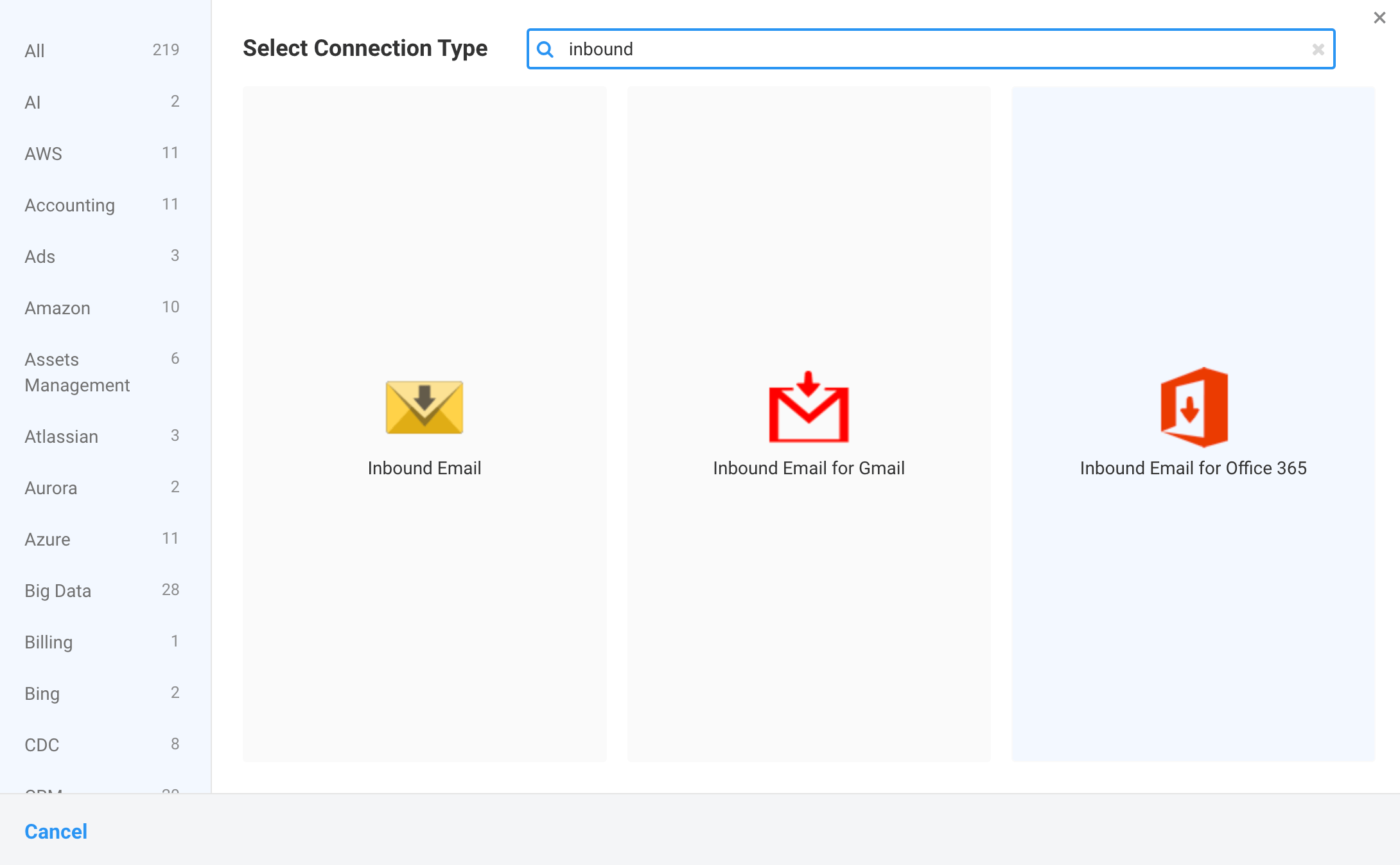 Inbound email connectors Etlworks Support