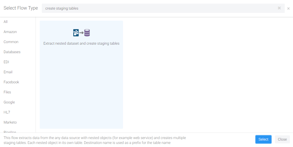 Automatically create staging tables from any data source Etlworks Support