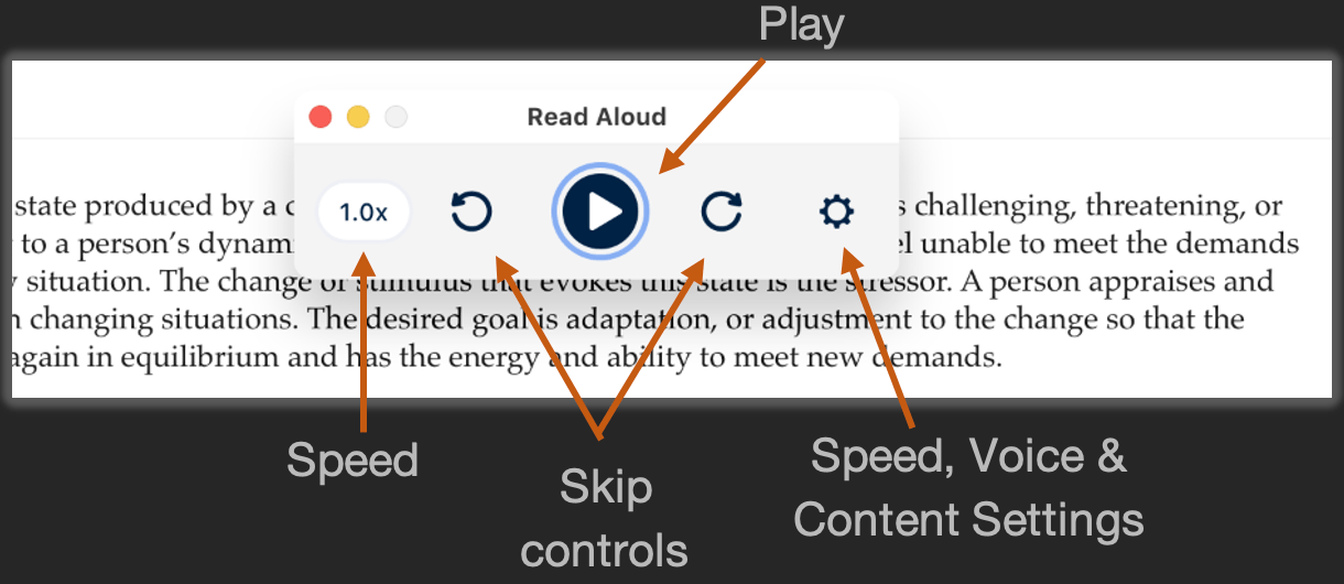 eVantage Bookshelf eTextBook Read Aloud eVantage