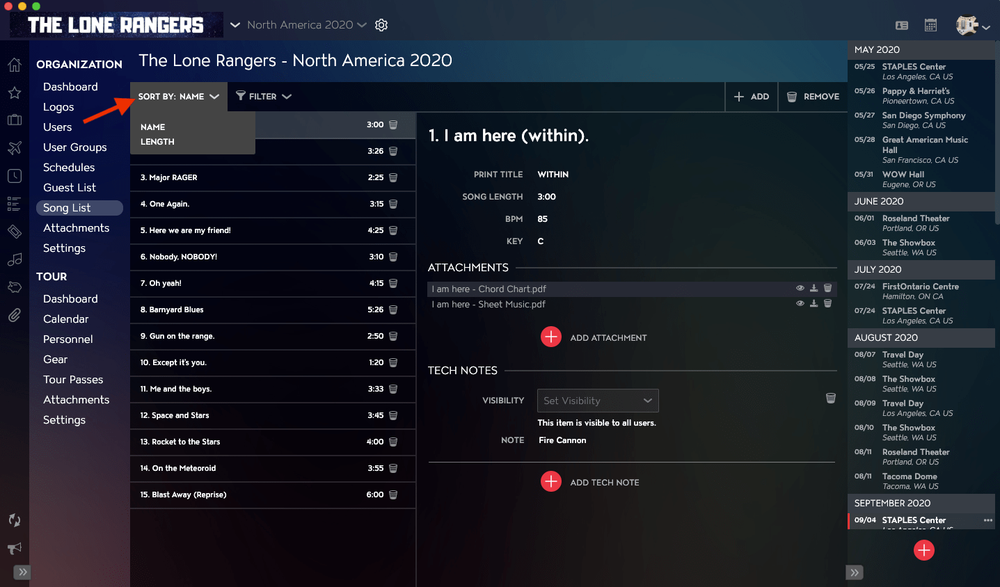 How to View the Song List and Song Details Eventric Support