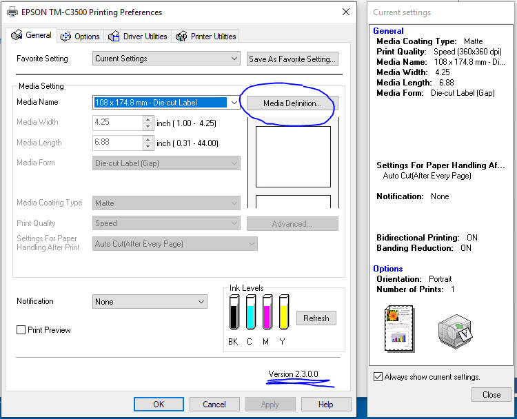 eVisitorPass Epson C3500