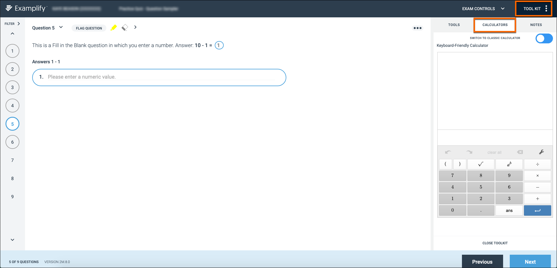 Examplify and Examplify for iPad ExamTaking Features and Options ExamSoft