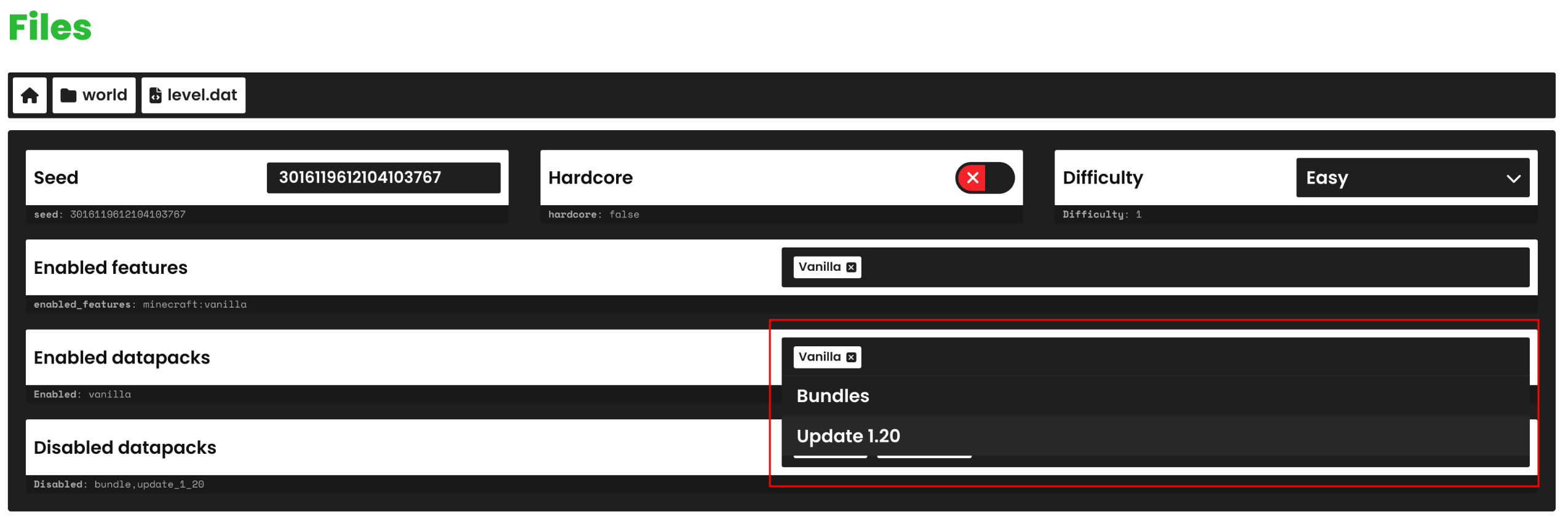 How to enable new snapshot features (Minecraft Java Edition) exaroton