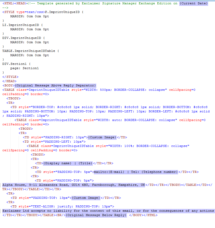 Html Table Code Decoration Examples