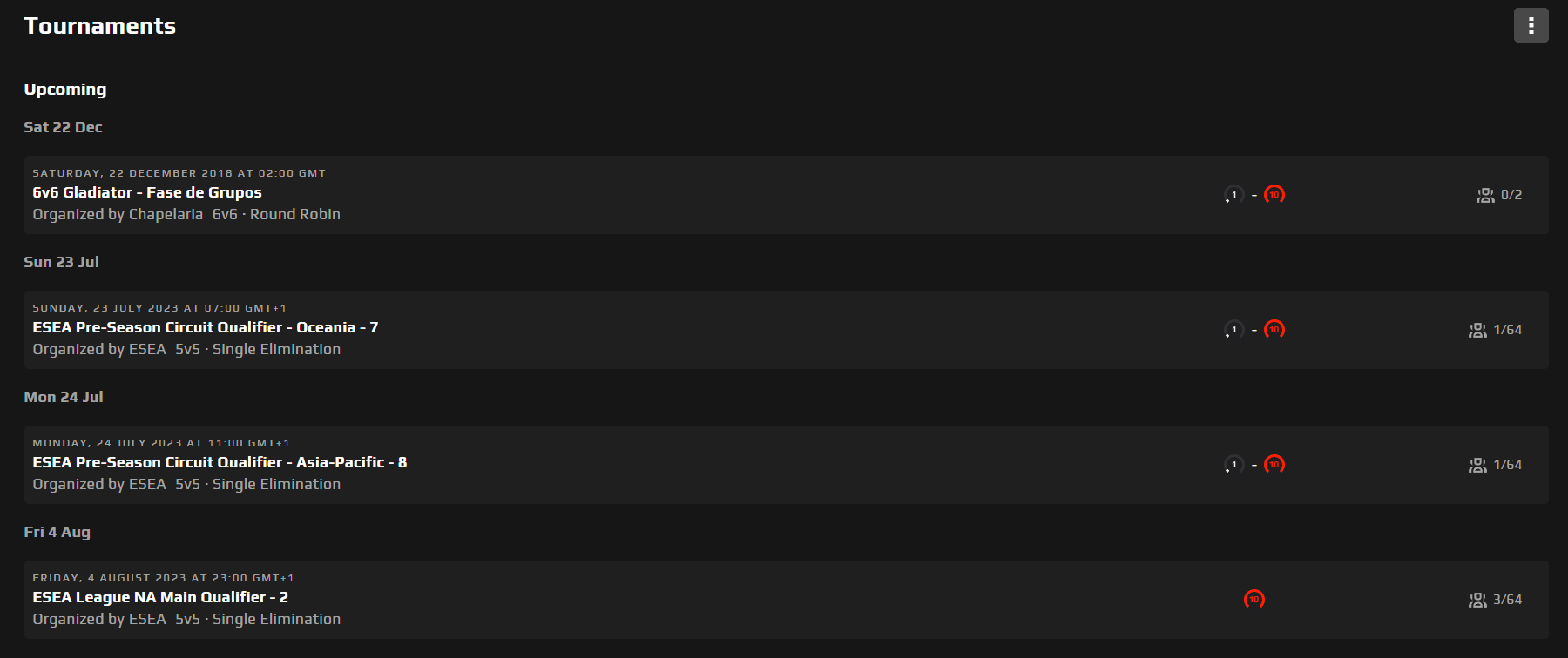 Joining CS2 tournaments FACEIT