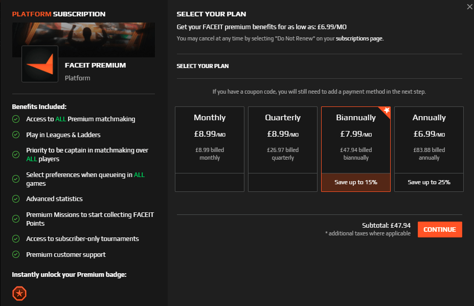 Awaiting Payment Submission Faceit Telegraph