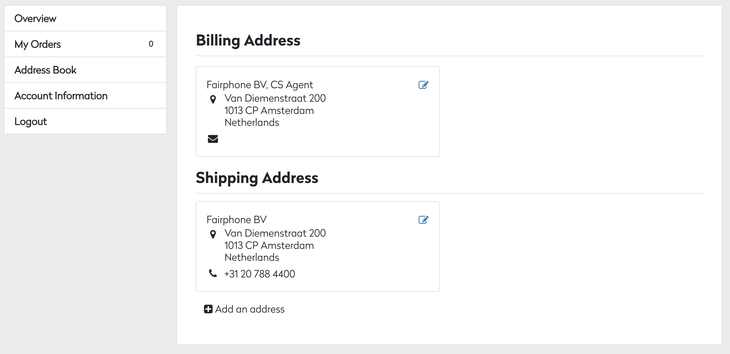 Shipping & Costs Support