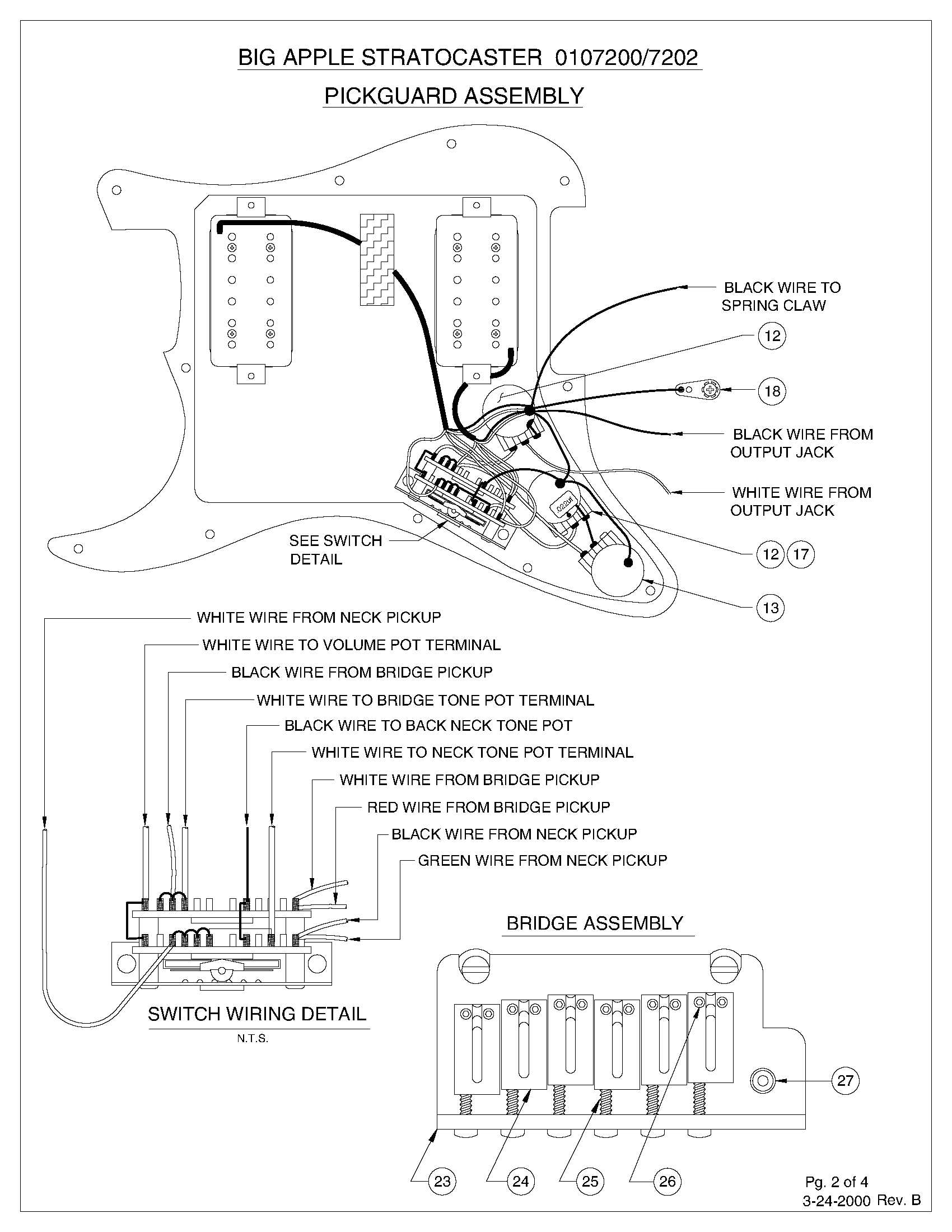 Fender Strat Hh Wiring Diagram