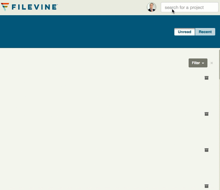 The Search Bar Filevine Help Center