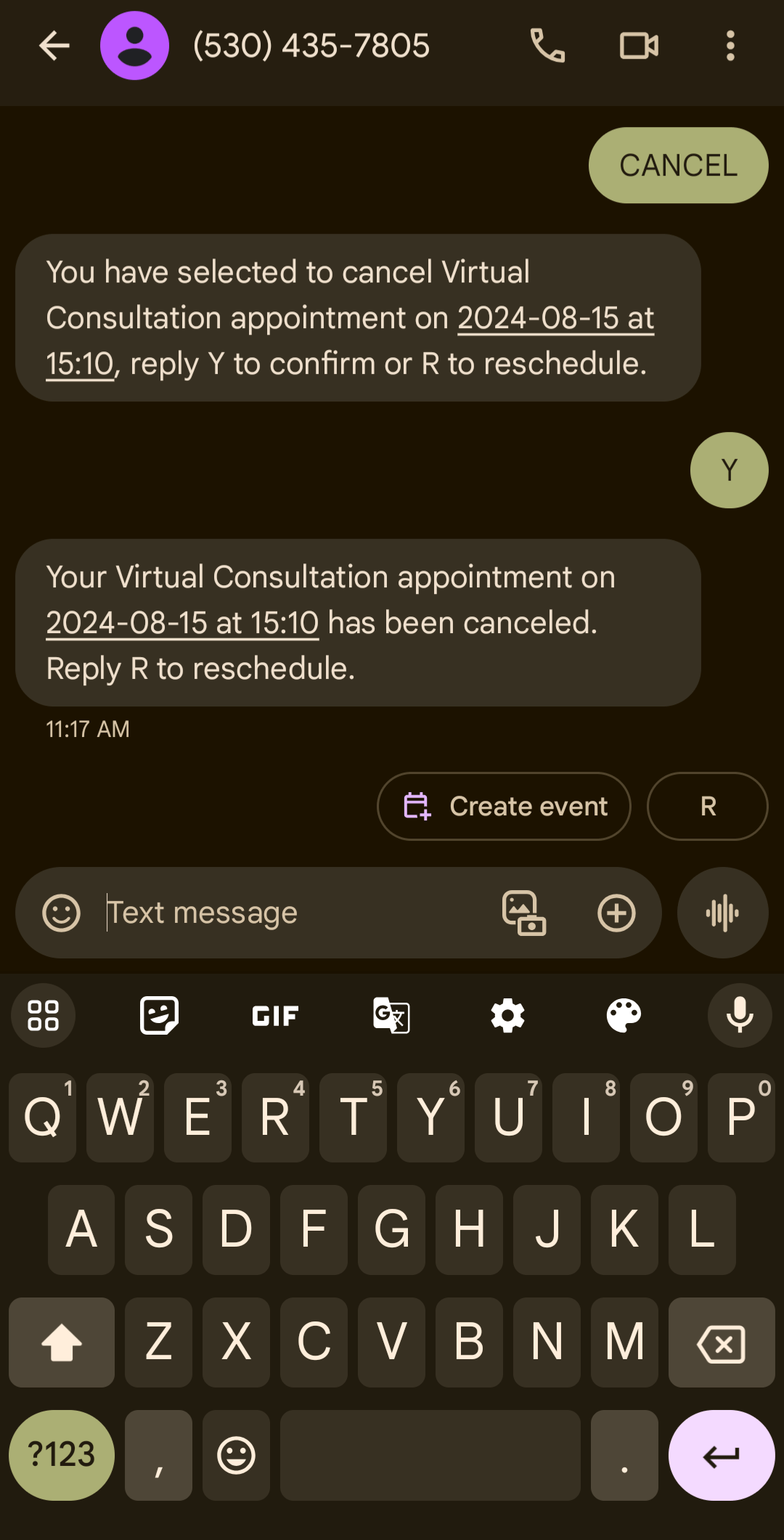 Cancel an Appointment via SMS Text Message Client Help Center