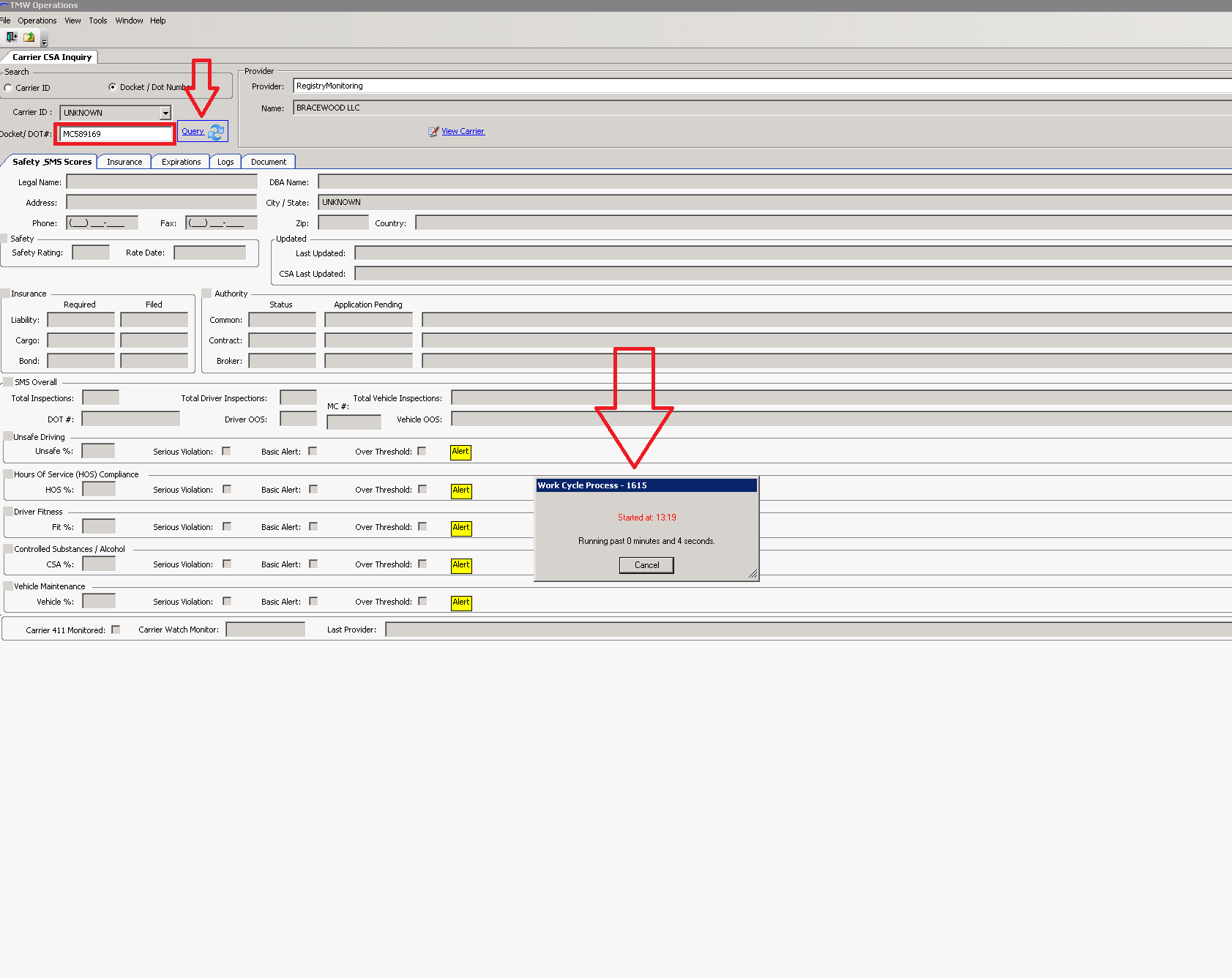 Adding a Carrier from RMIS to TMW FirstFleet Support