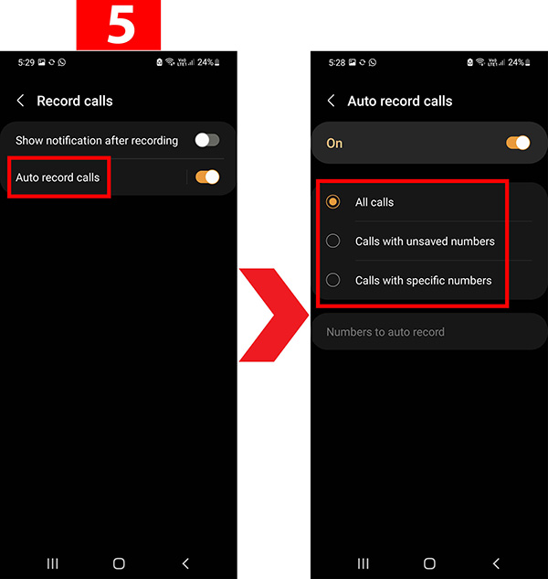 Enhanced Call Recording Setup
