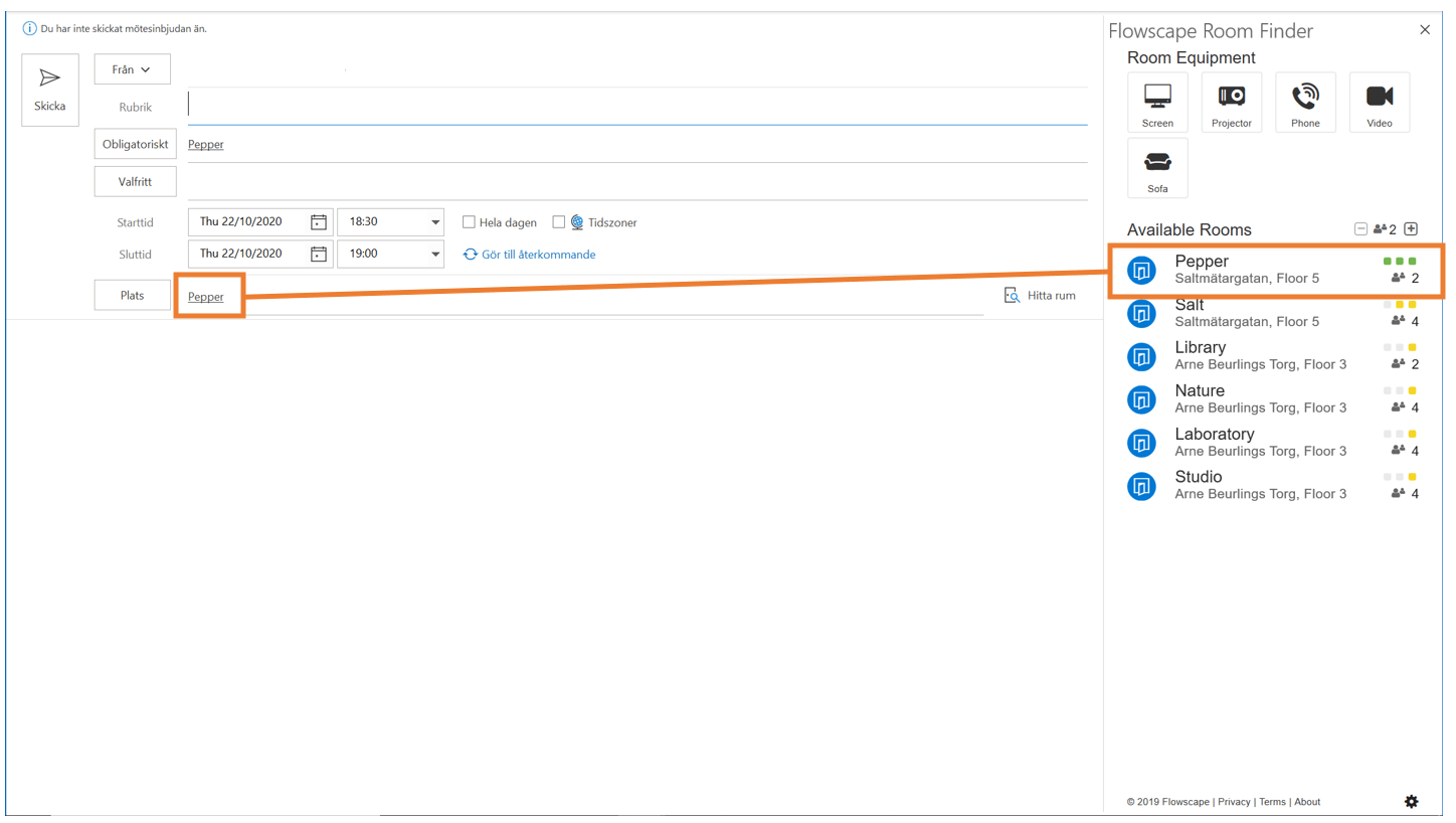A guide to using the Flowscape Room Finder Flowscape AB