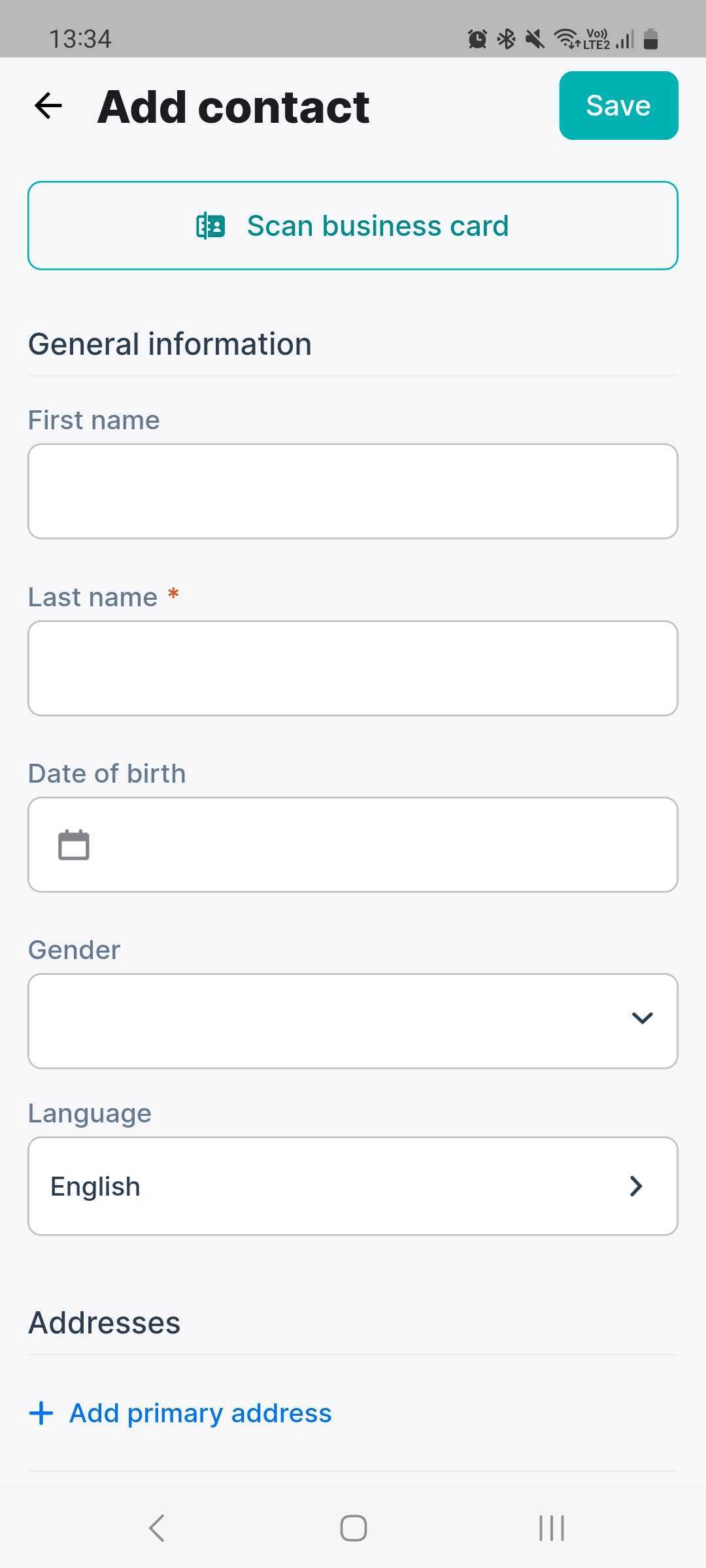 FAQ How do I scan a business card in Teamleader Focus? Support Teamleader Focus