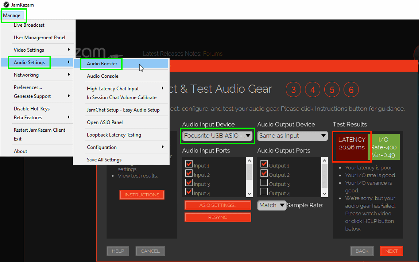 Setting up JamKazam with a Focusrite interface on Windows Focusrite