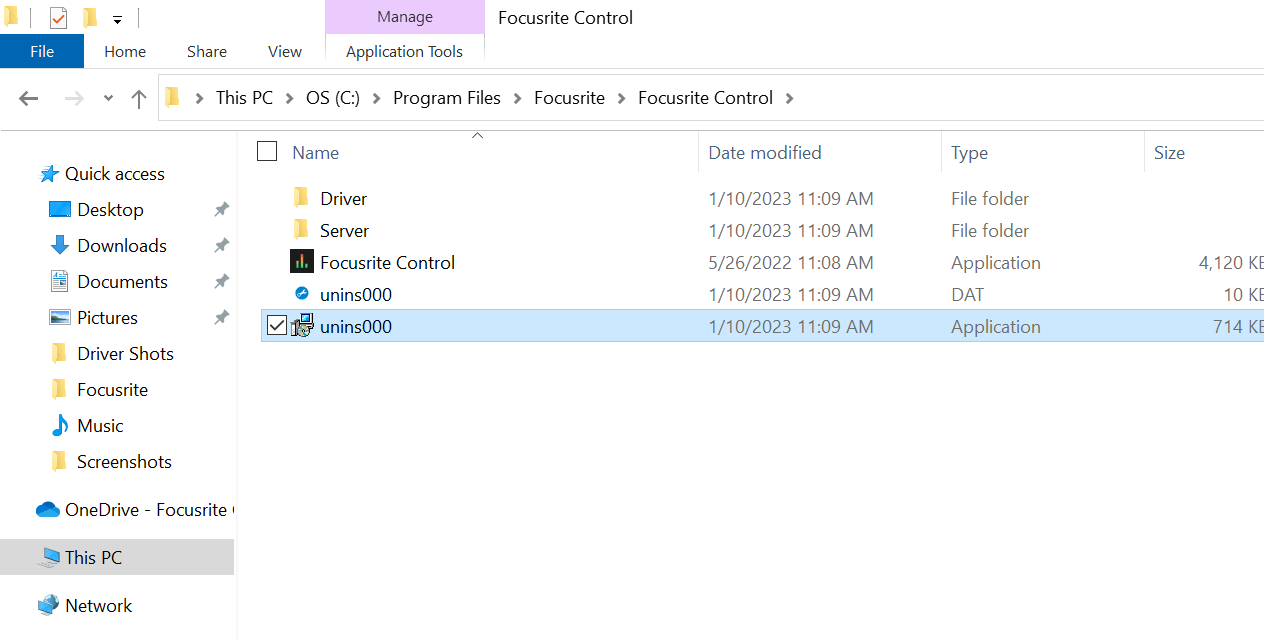 How to fully uninstall Focusrite Control and the Focusrite Audio Driver
