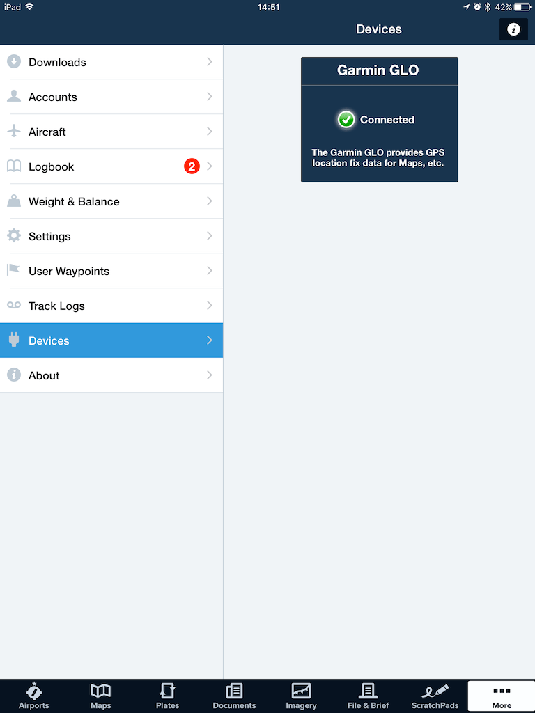 Will the Garmin Glo GPS receiver work with ForeFlight? ForeFlight Support