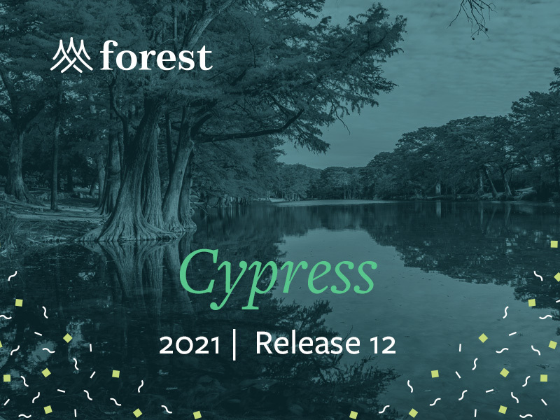 12 Cypress Release (April 2021) Forest (by Clareo) Knowledge Center