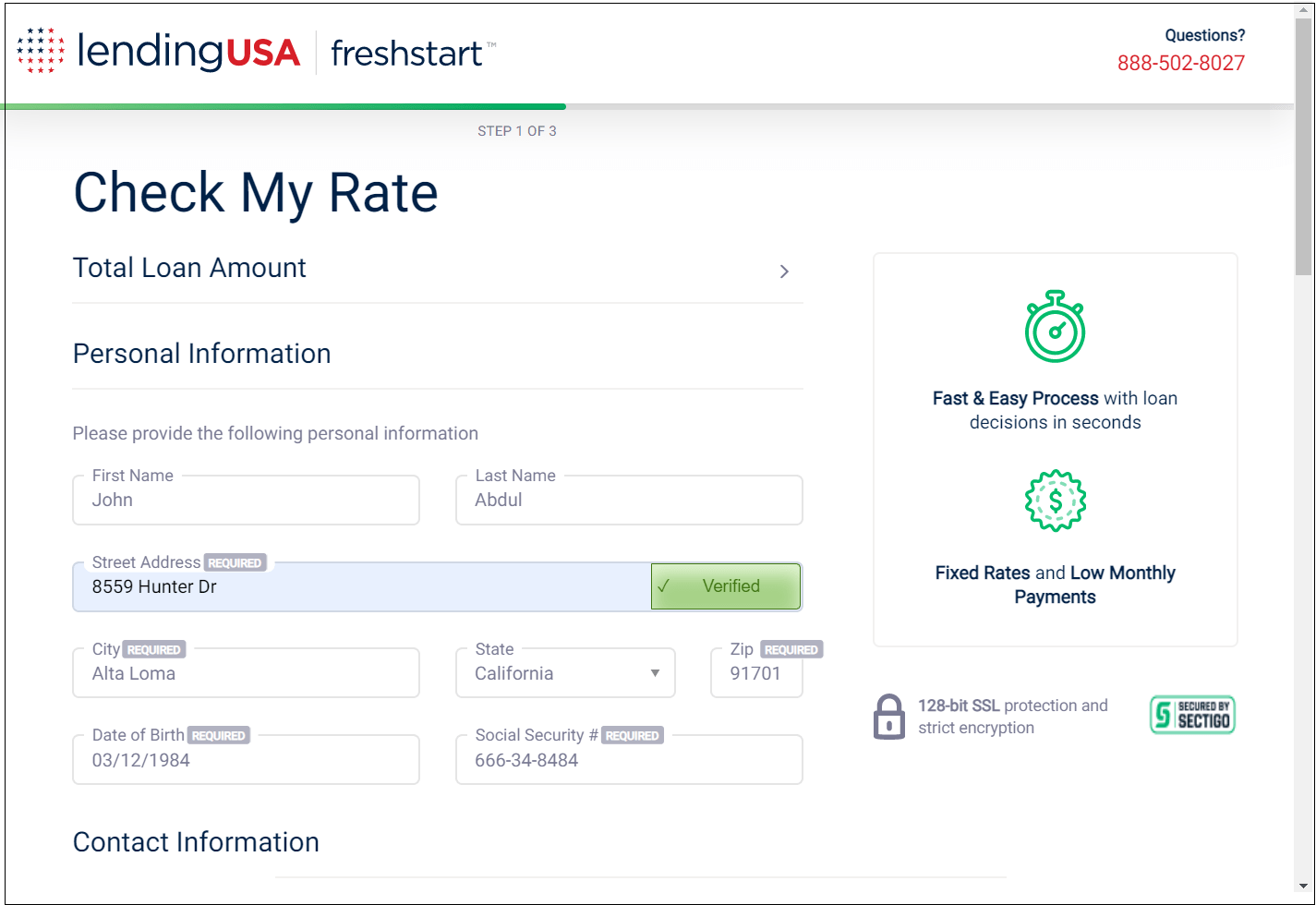 Lending USA Fresh Start Loan (FSL) Forth