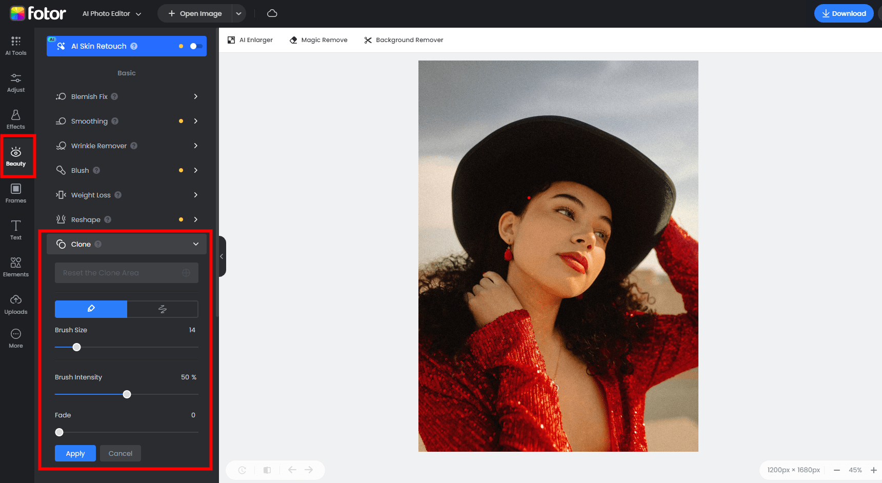 How to Remove Unwanted Objects with Clone Tool in Fotor？ Fotor Help
