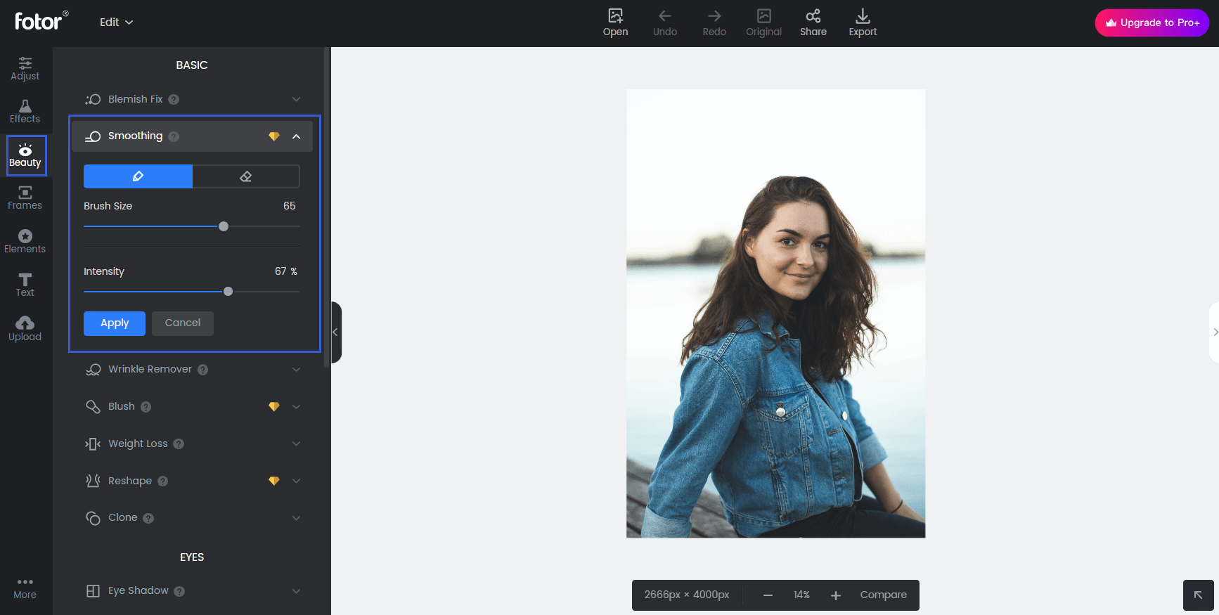 How to Perfect Portraits with Fotor’s Smoothing Tool? Fotor Help Center