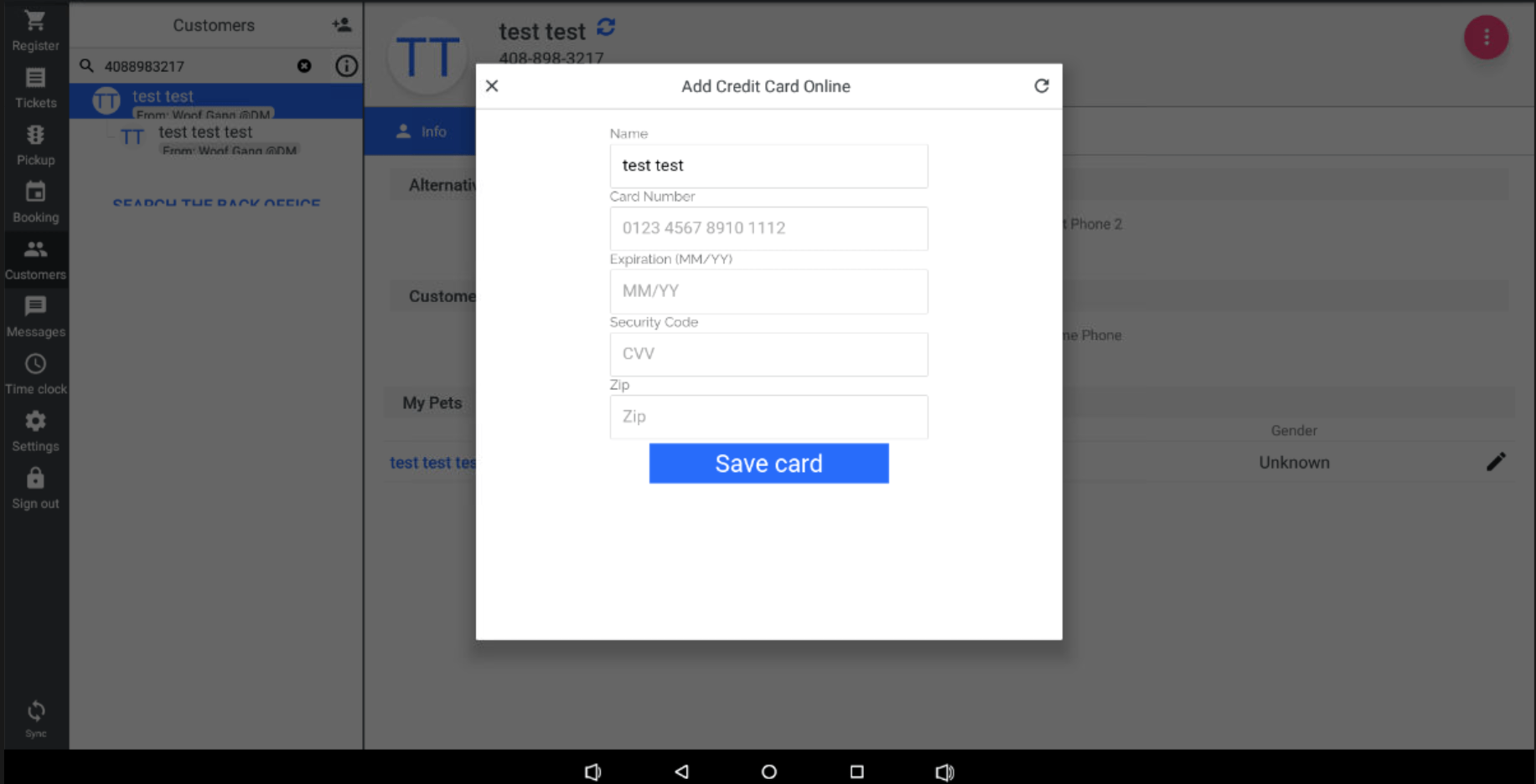 Card on File ( Tokenization )