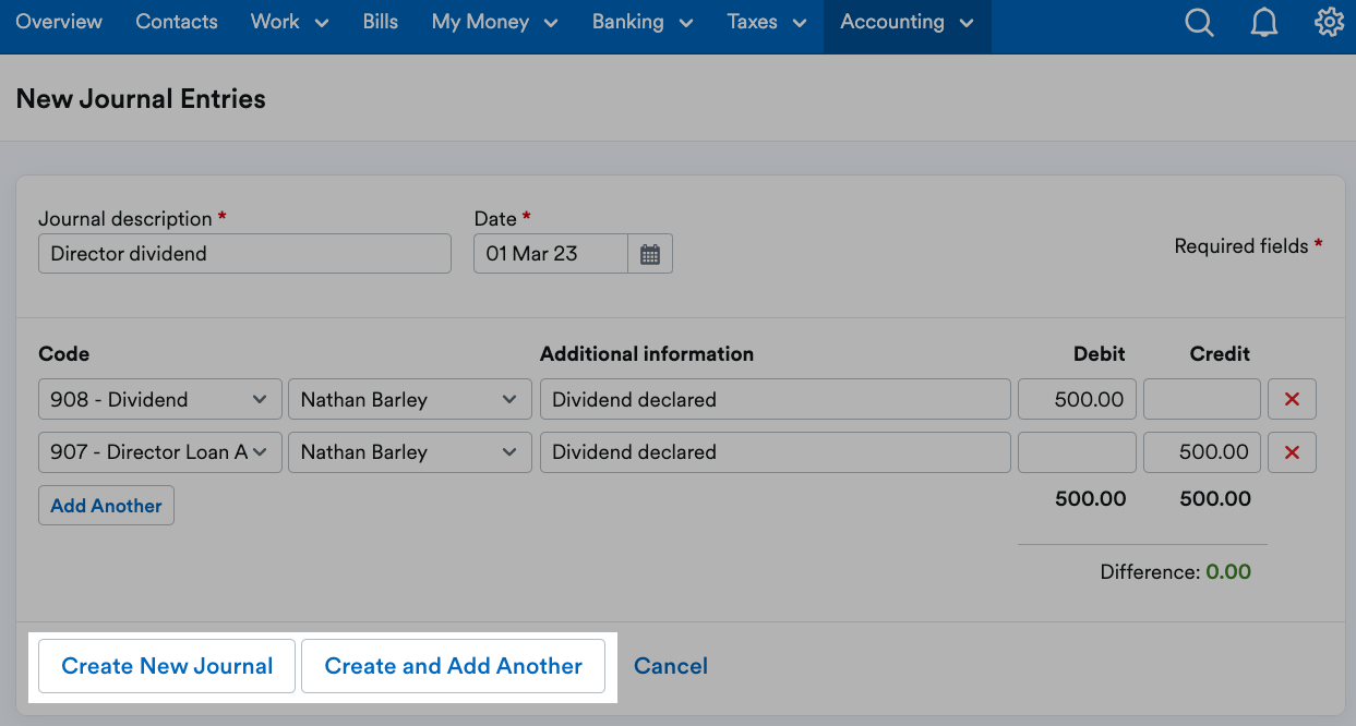 How to record a dividend by creating journal entries FreeAgent
