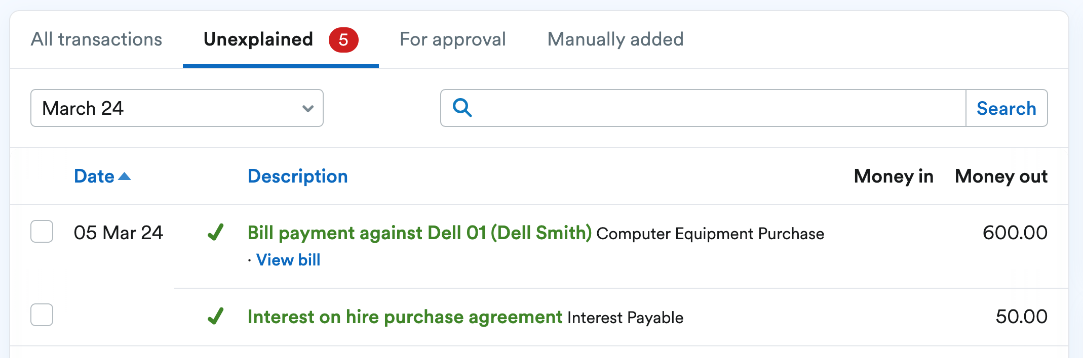 How to record an asset bought on hire purchase when using cash basis