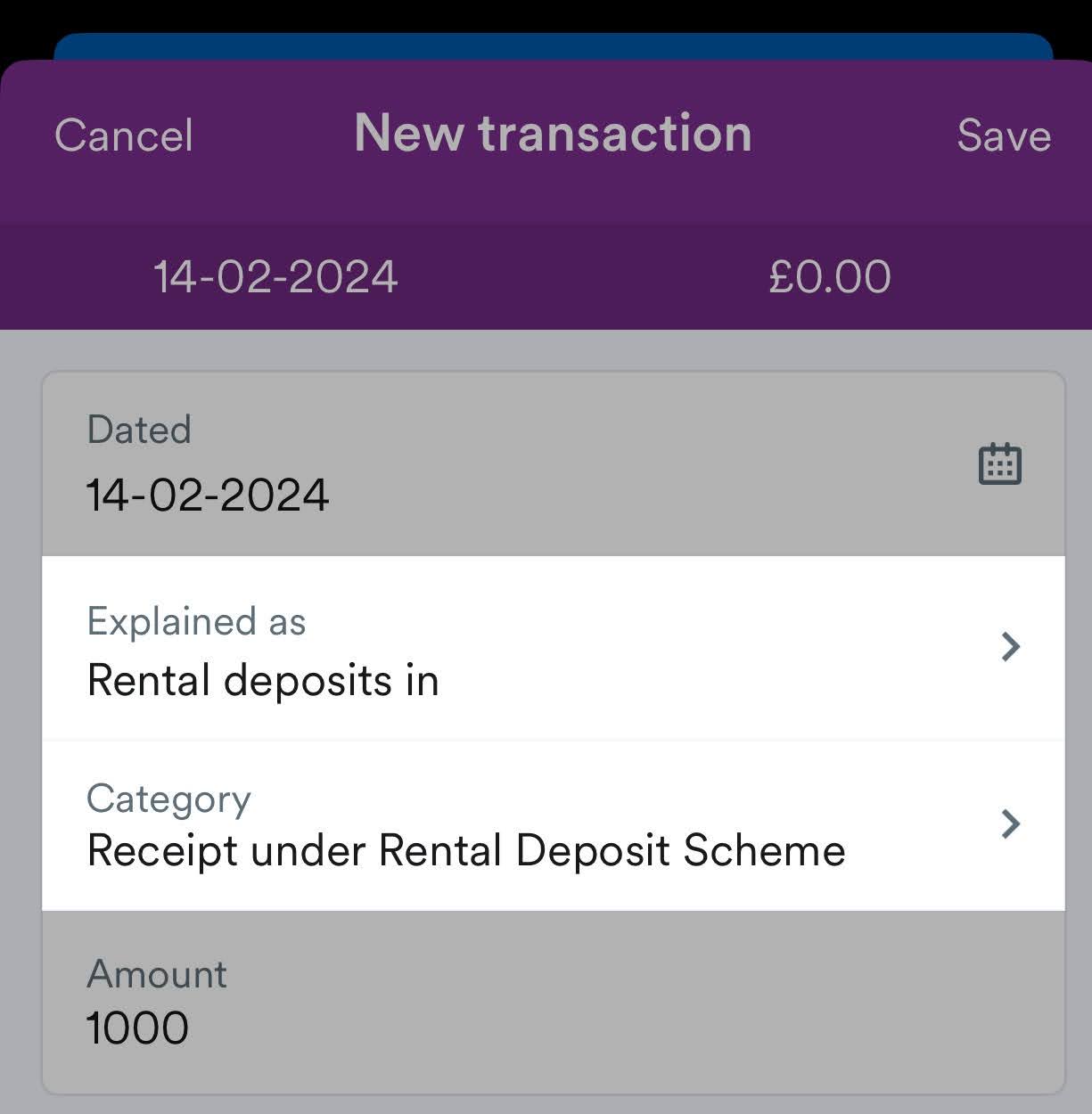 Explaining a rental deposit repaid to a tenant using the FreeAgent