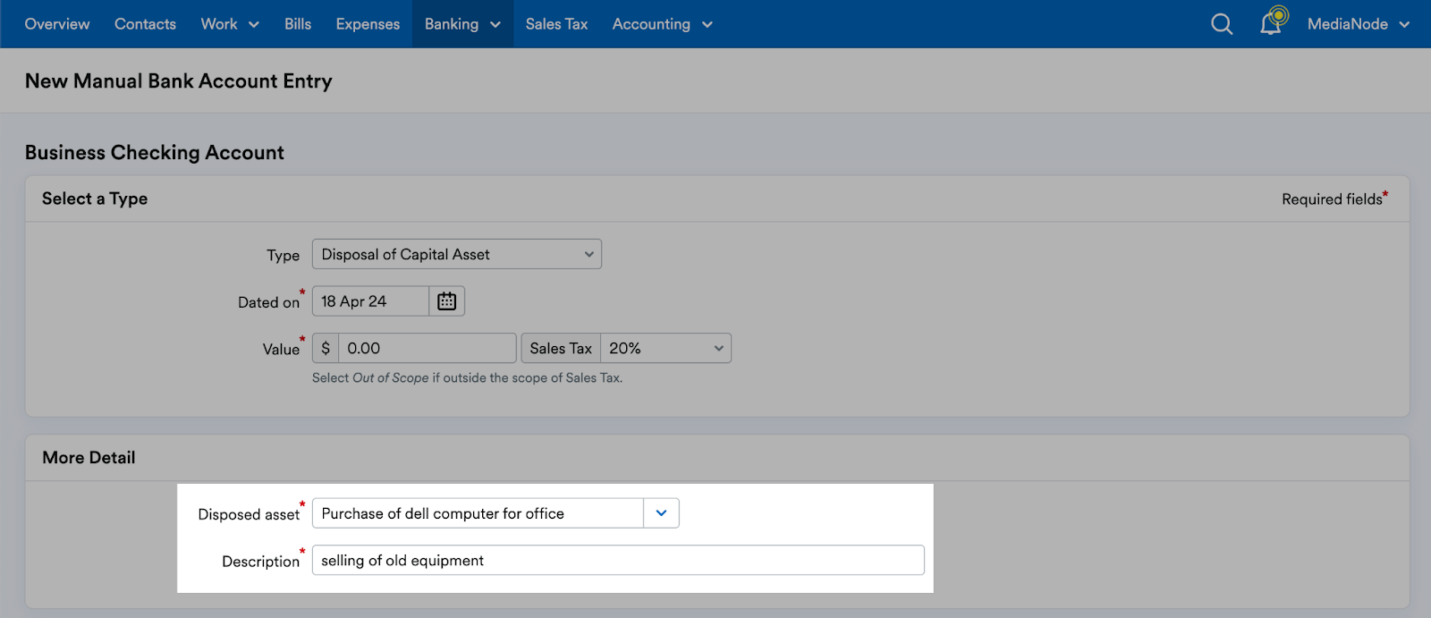 How to scrap a capital asset FreeAgent