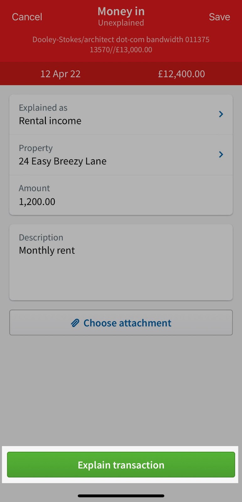 How to record rental for a property using the FreeAgent mobile