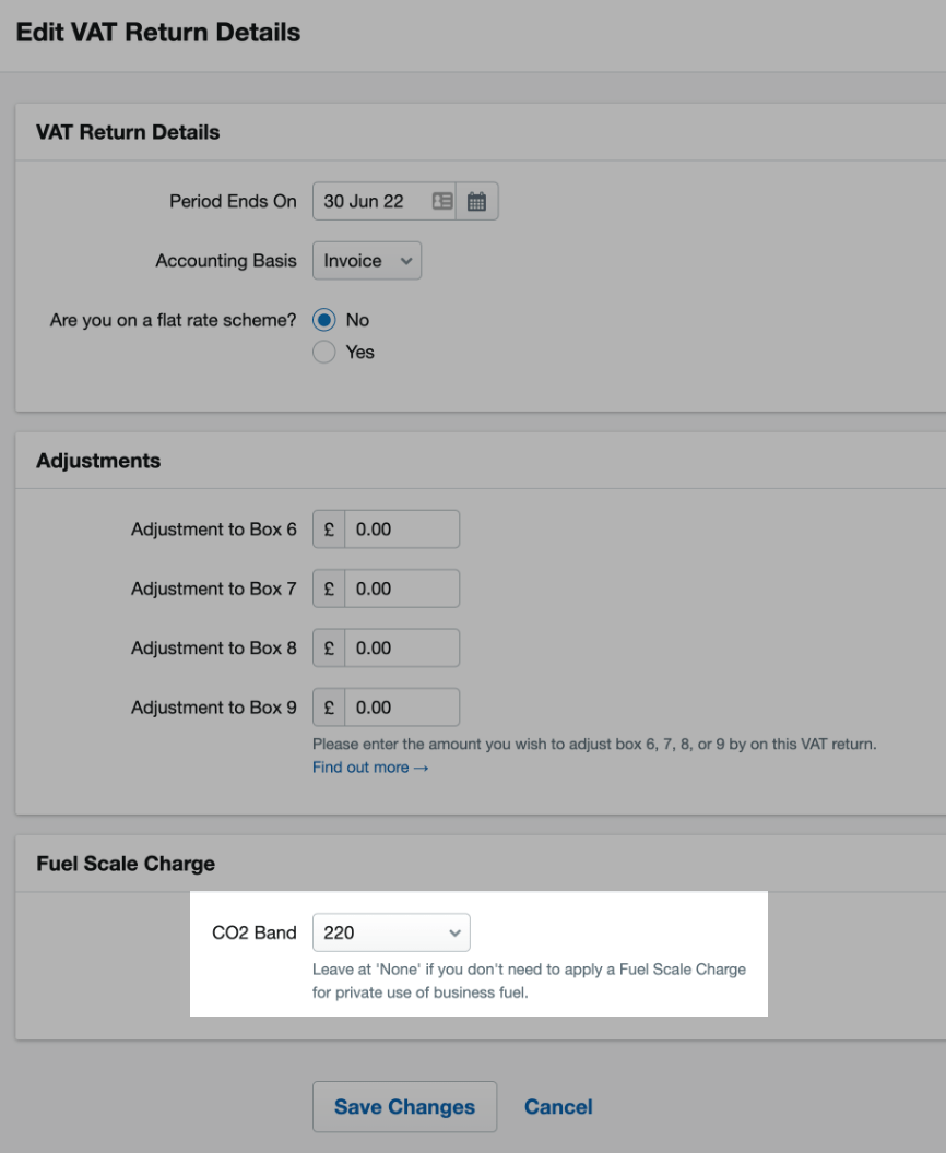 How to apply the fuel scale charge in FreeAgent FreeAgent