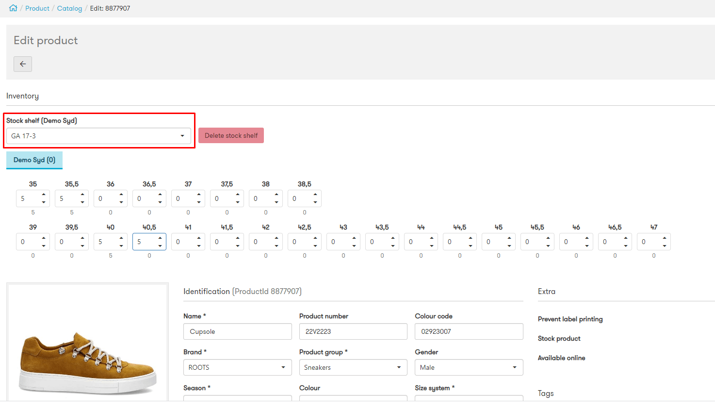 Stock shelf Front Systems