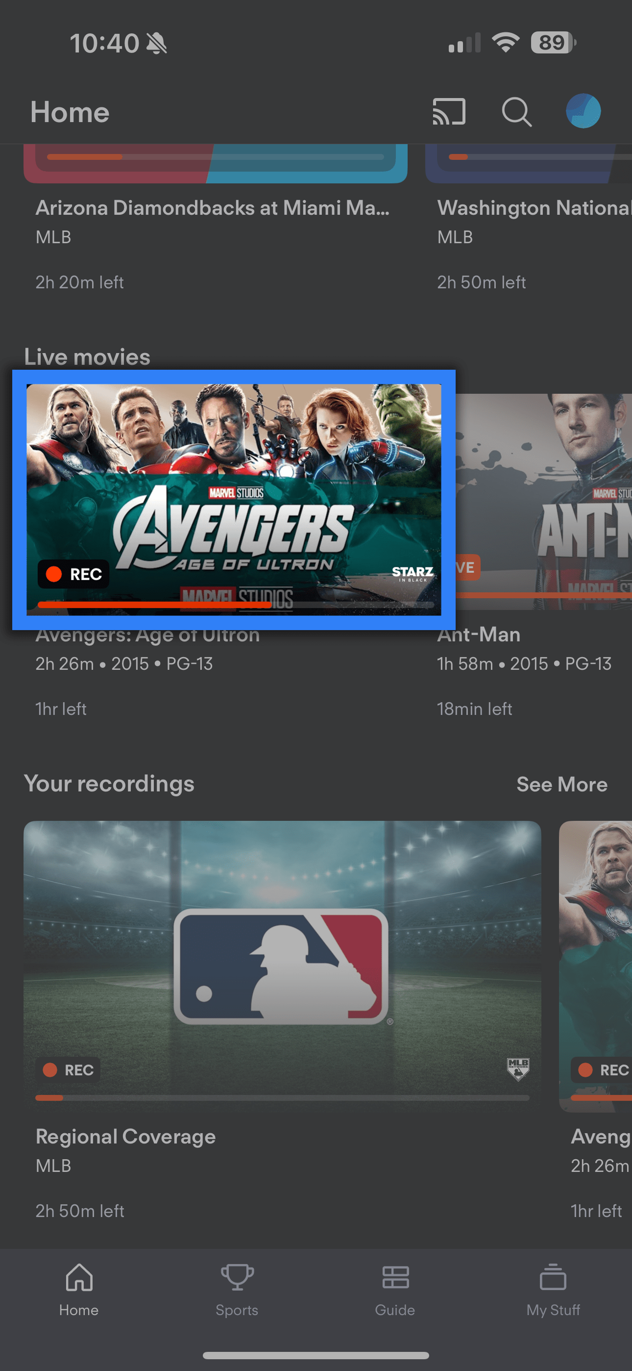 How can I watch an inprogress Cloud DVR recording? Help Center