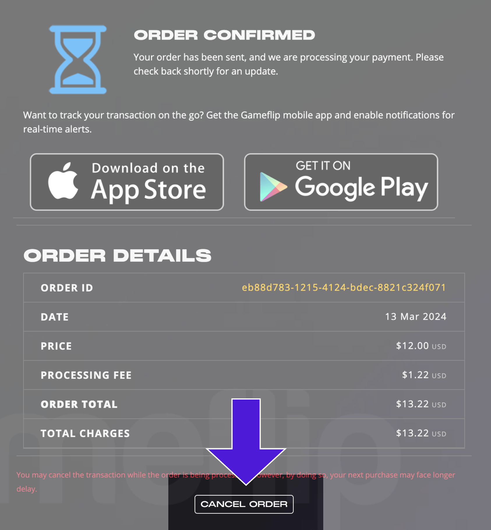 Can I cancel my order? Gameflip Help