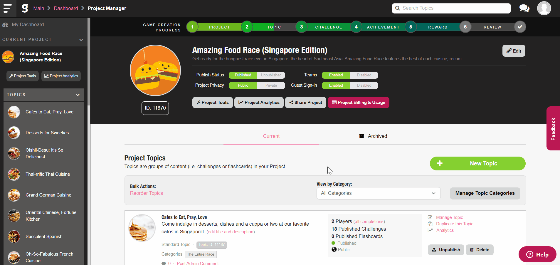 Scheduling to publish a Flashcard or Challenge Gametize