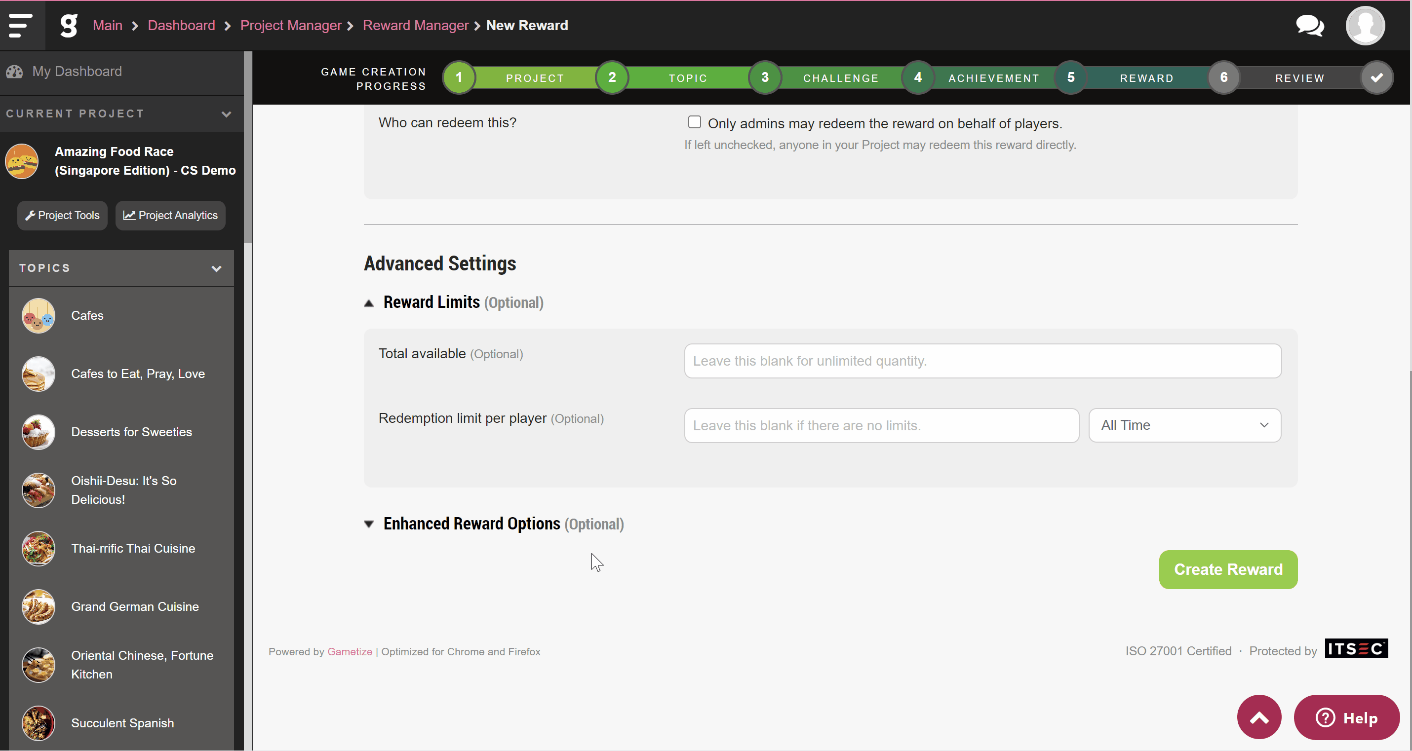 Enabling Voucher Codes Gametize