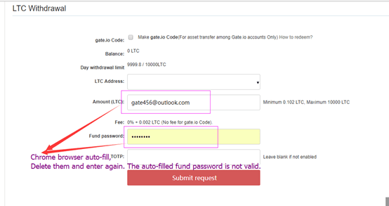 Error Invalid amount or below minimum amount limit? gate.io