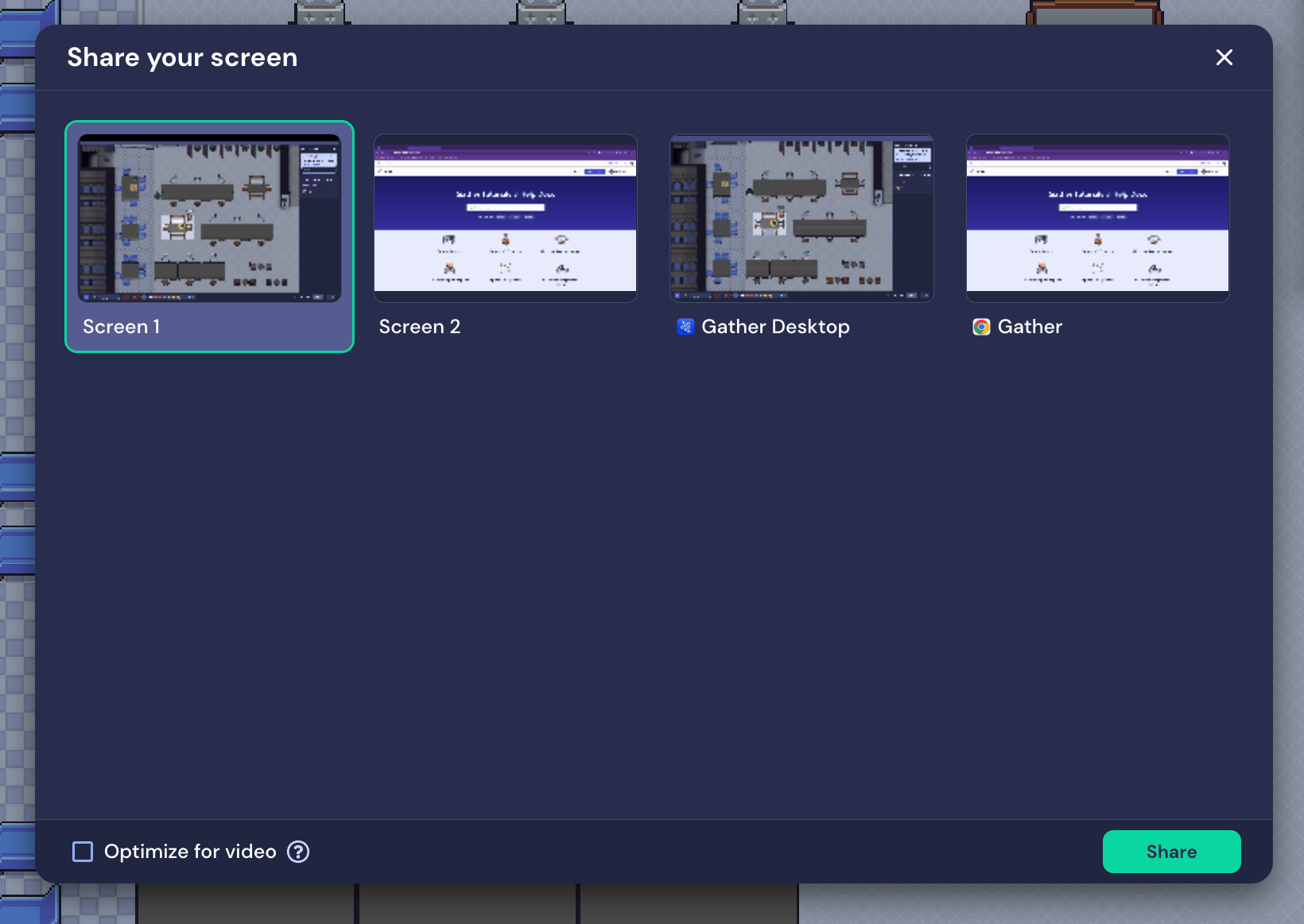 Share Your Screen Gather
