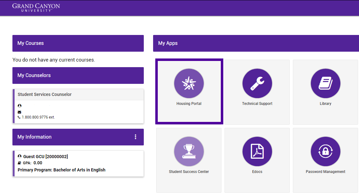 OnCampus Housing Application GCU Technical Support(03)