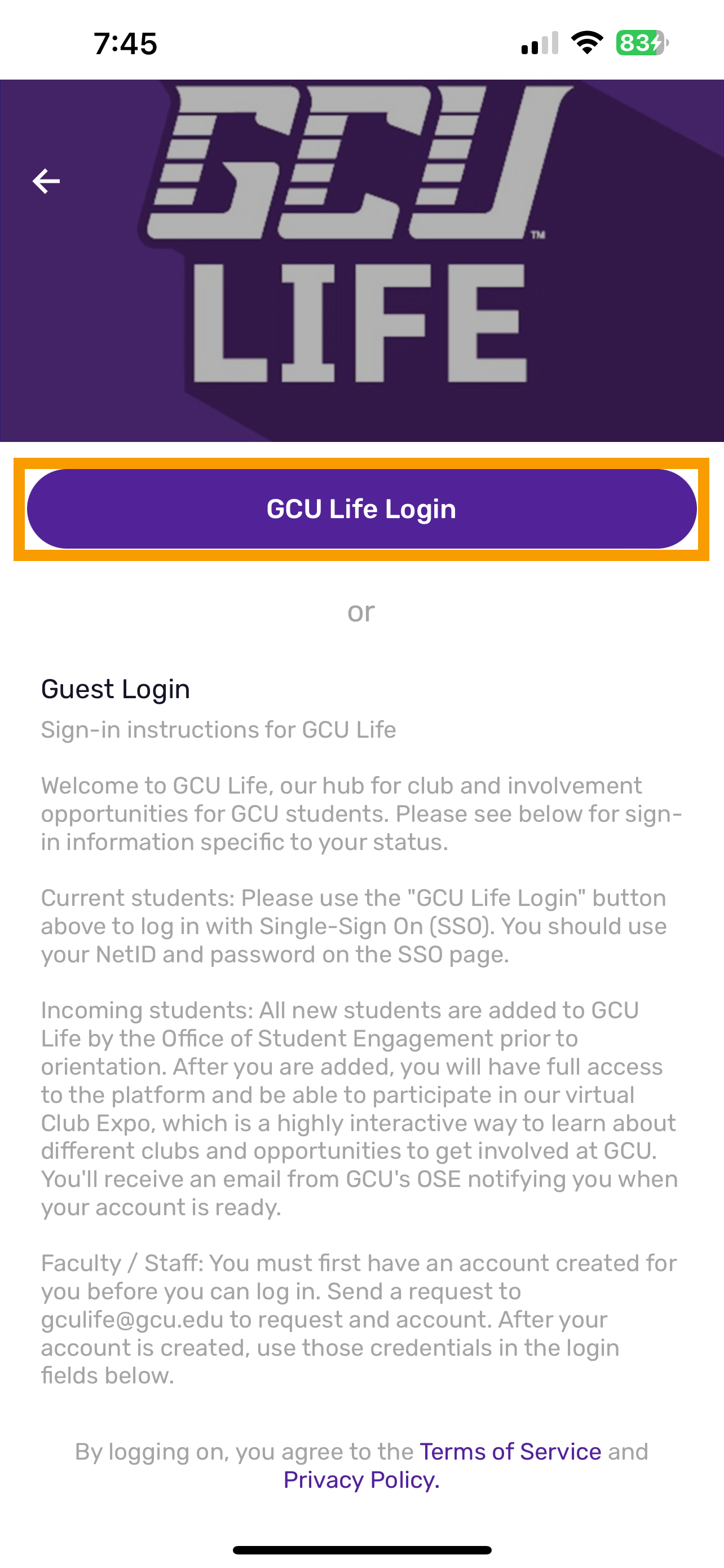 Getting Started with the GCU Life App GCU Technical Support