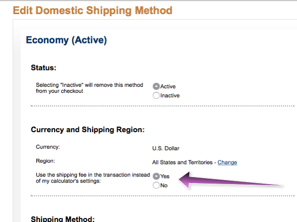 PayPal Allow Transaction override of Shipping Charges DPD Help Desk