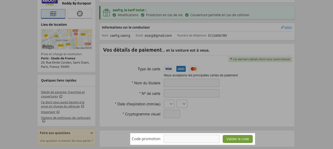 Utiliser son code Centre d'Aide