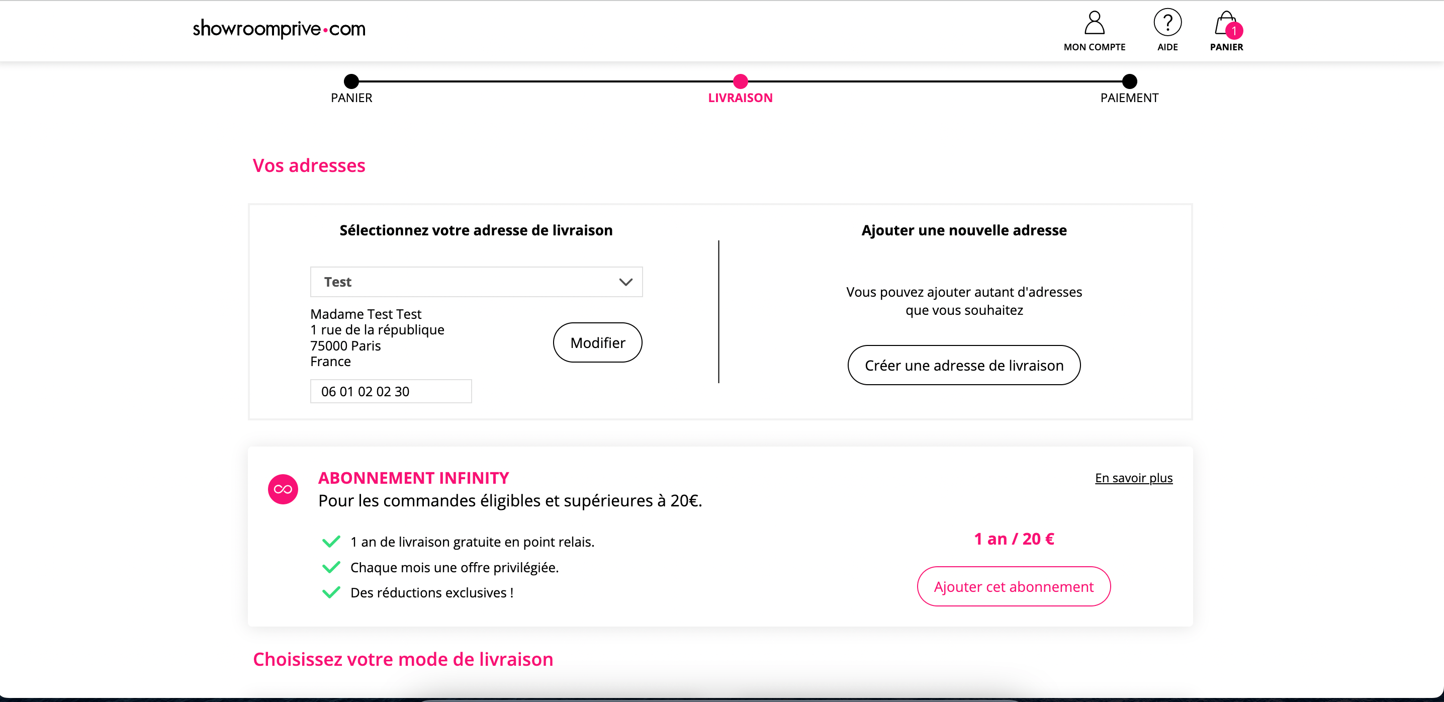 Utiliser votre code Showroomprivé sur Centre d'Aide