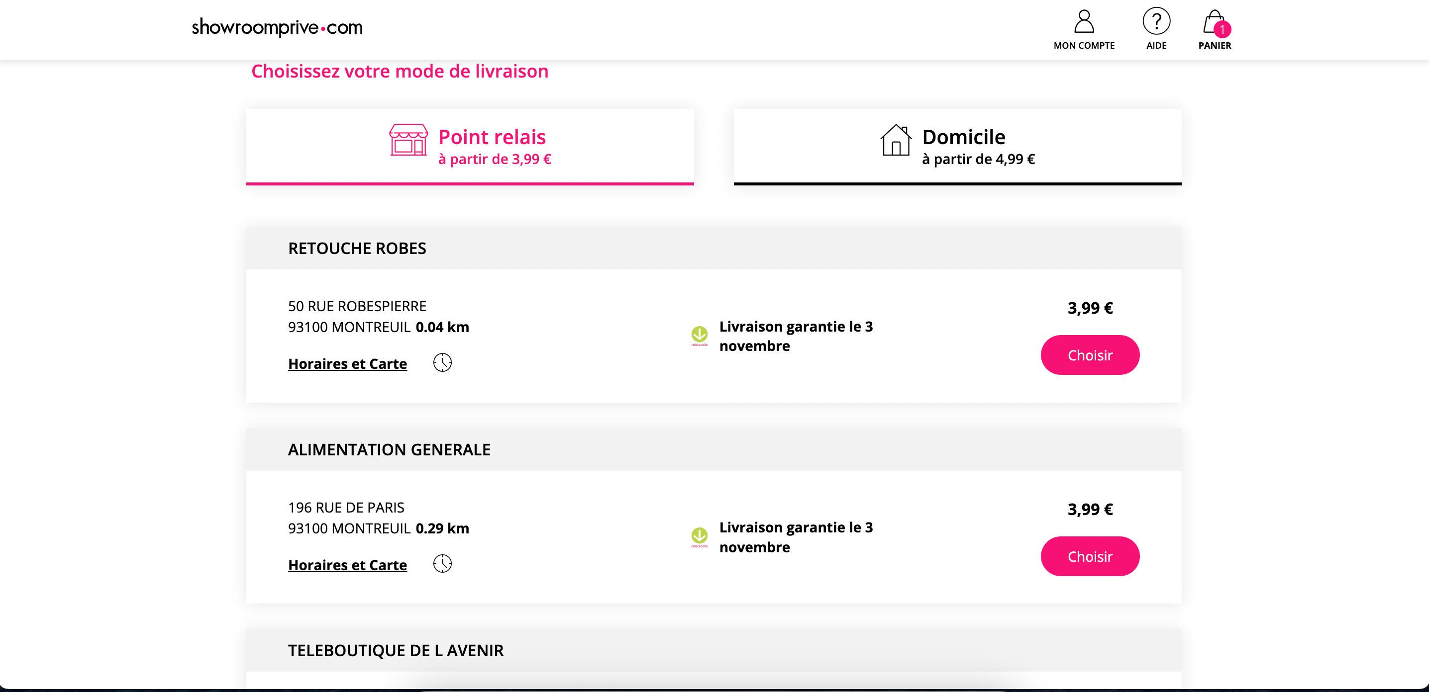 Utiliser votre code Showroomprivé sur Centre d'Aide